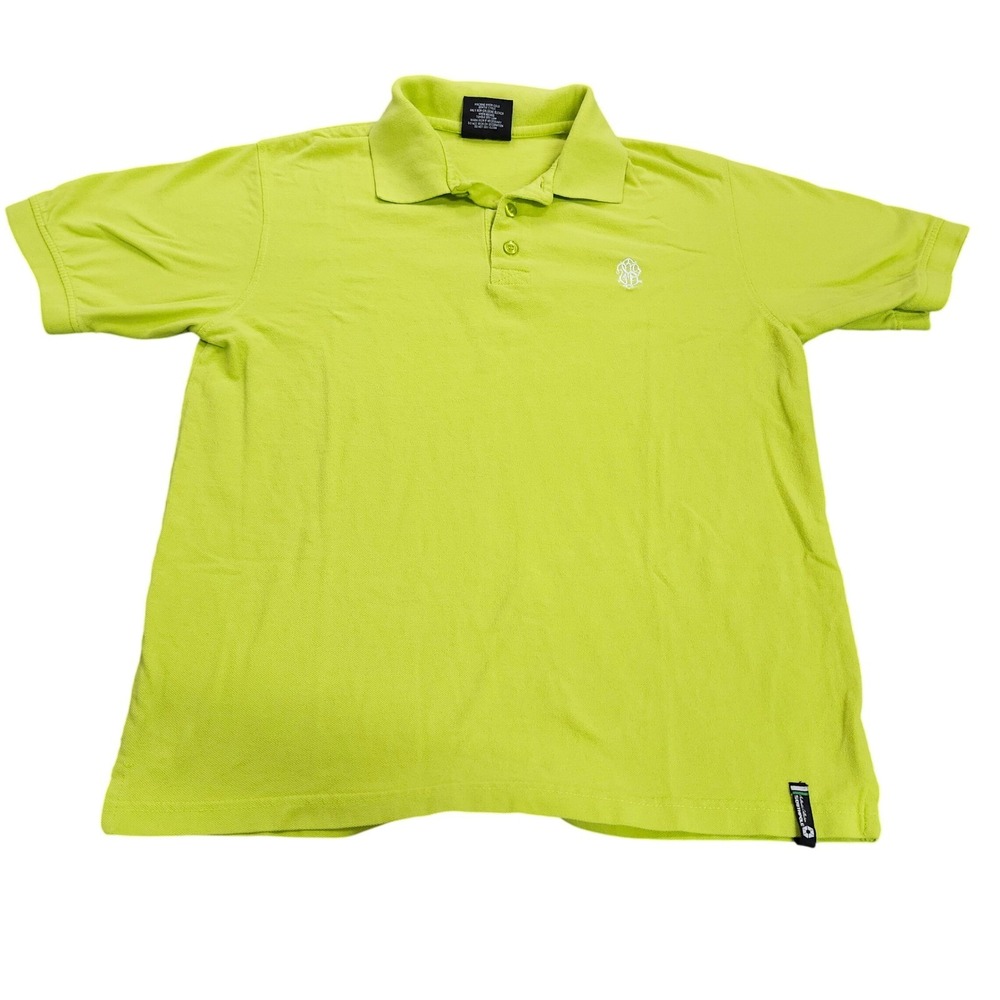 Southpole Polo Shirt Mens M Authentic Collection Lime Green Short Sleeve EUC